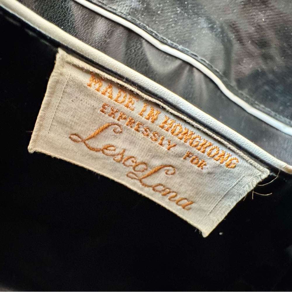 1950s Lesco Lona Large Briefcase Bag Wood Handles MCM - Picture 3 of 8